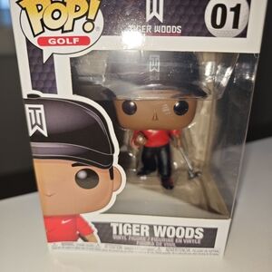 Funko Pop! Golf Tiger Woods Figure - Red and Black